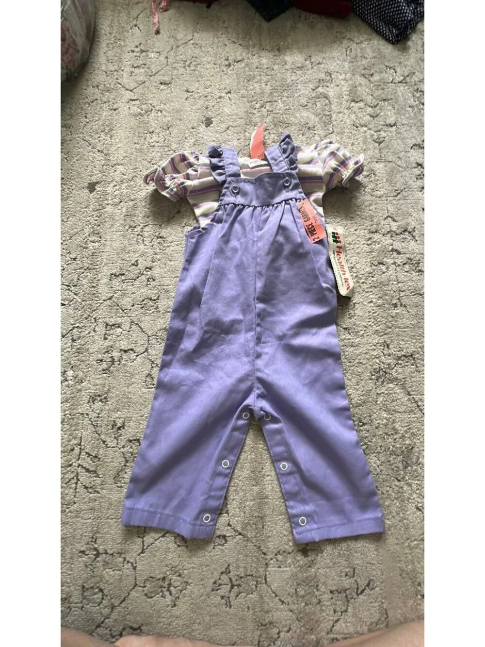 Vintage healthtex purple jumpsuit set dead stock New 18 months